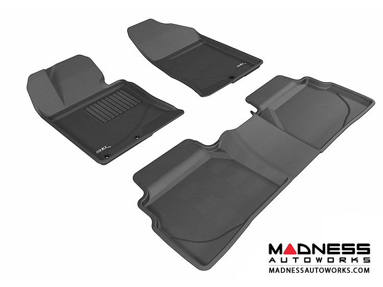 Hyundai Sonata Floor Mats (Set of 3) Black by 3D MAXpider MADNESS